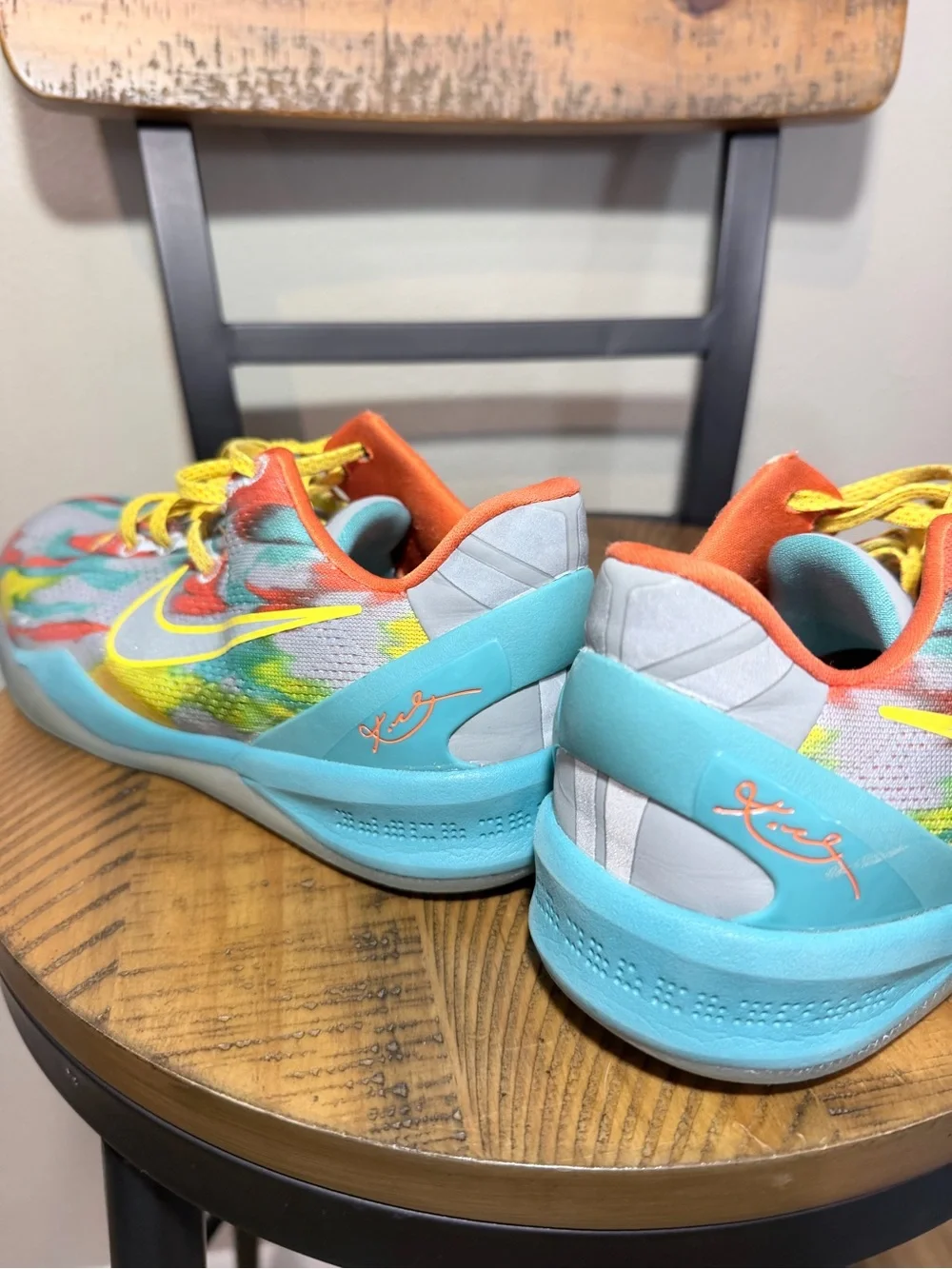 Nike Kobe 8 Protro GS Multicolor Low Top Mesh Basketball Shoes in US size 6.5Y